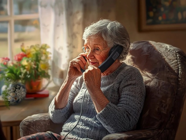affordable elderly care through the phone, useful when caring for elderly while working